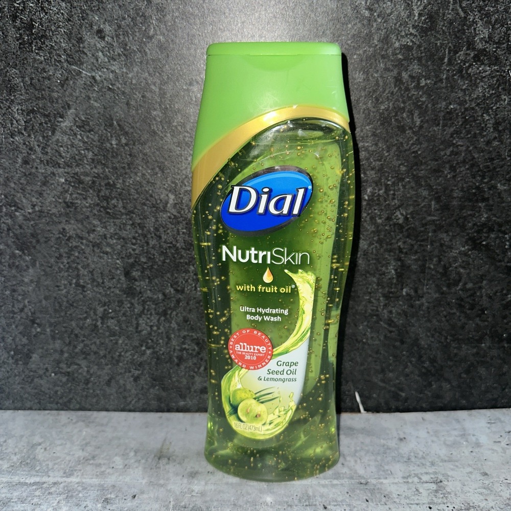 Dial NutriSkin Ultra Hydrating Body Wash Grape Seed Oil & Lemongrass  16oz